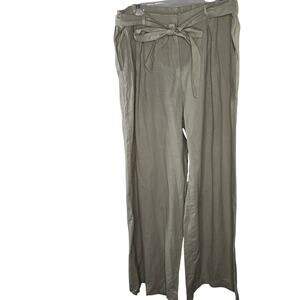 Kaktus Ultra Wide Leg Linen Blend Beige Pants Size XL Italy